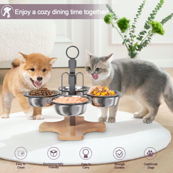 Cat Bowls Stand Make mealtime more comfortable with the designed to improve posture, digestion, and overall eating experience for your pet.