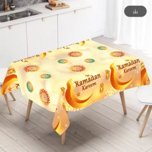 Table Runner Ramadan Kareem elevate your Ramadan celebrations with a perfect addition to your festive décor. Designed with intricate Islamic patterns.